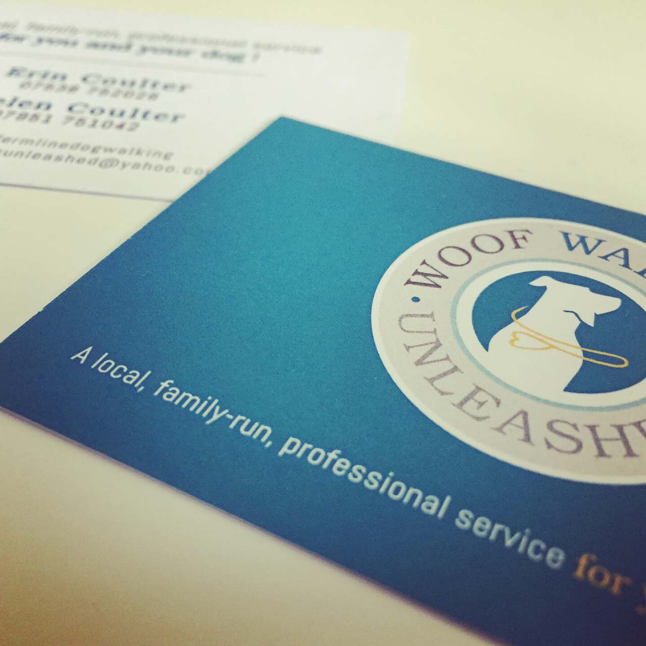 Woof Walkers Unleashed Business Card