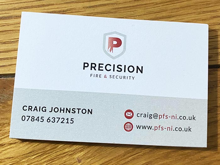 Precision Fire and Security Business Card