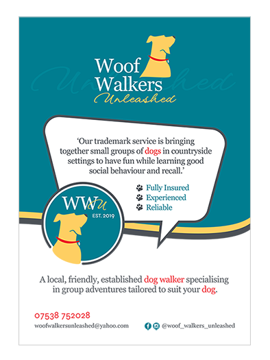 Woof Walkers Unleashed Flyer