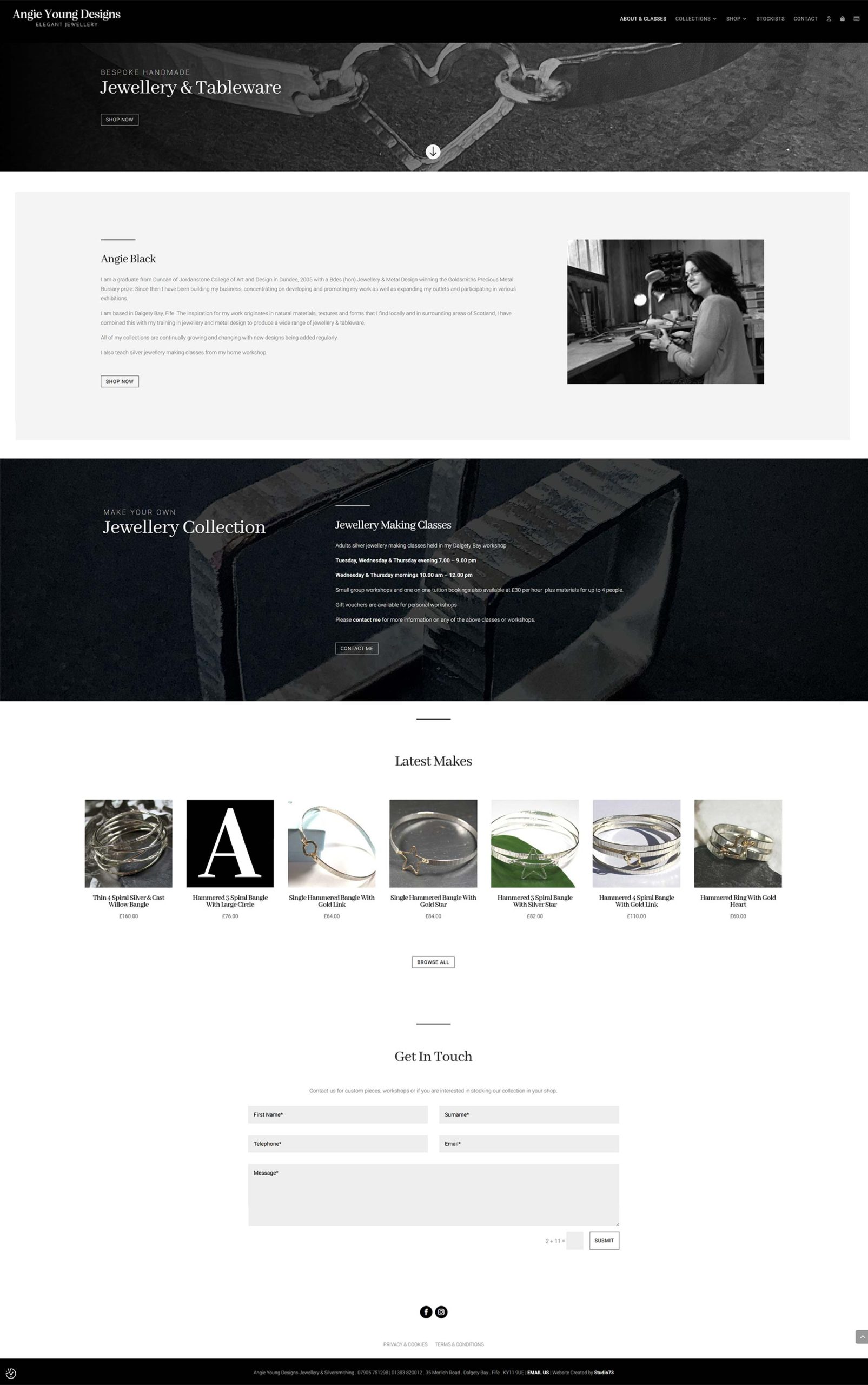 Angie Young Designs Website