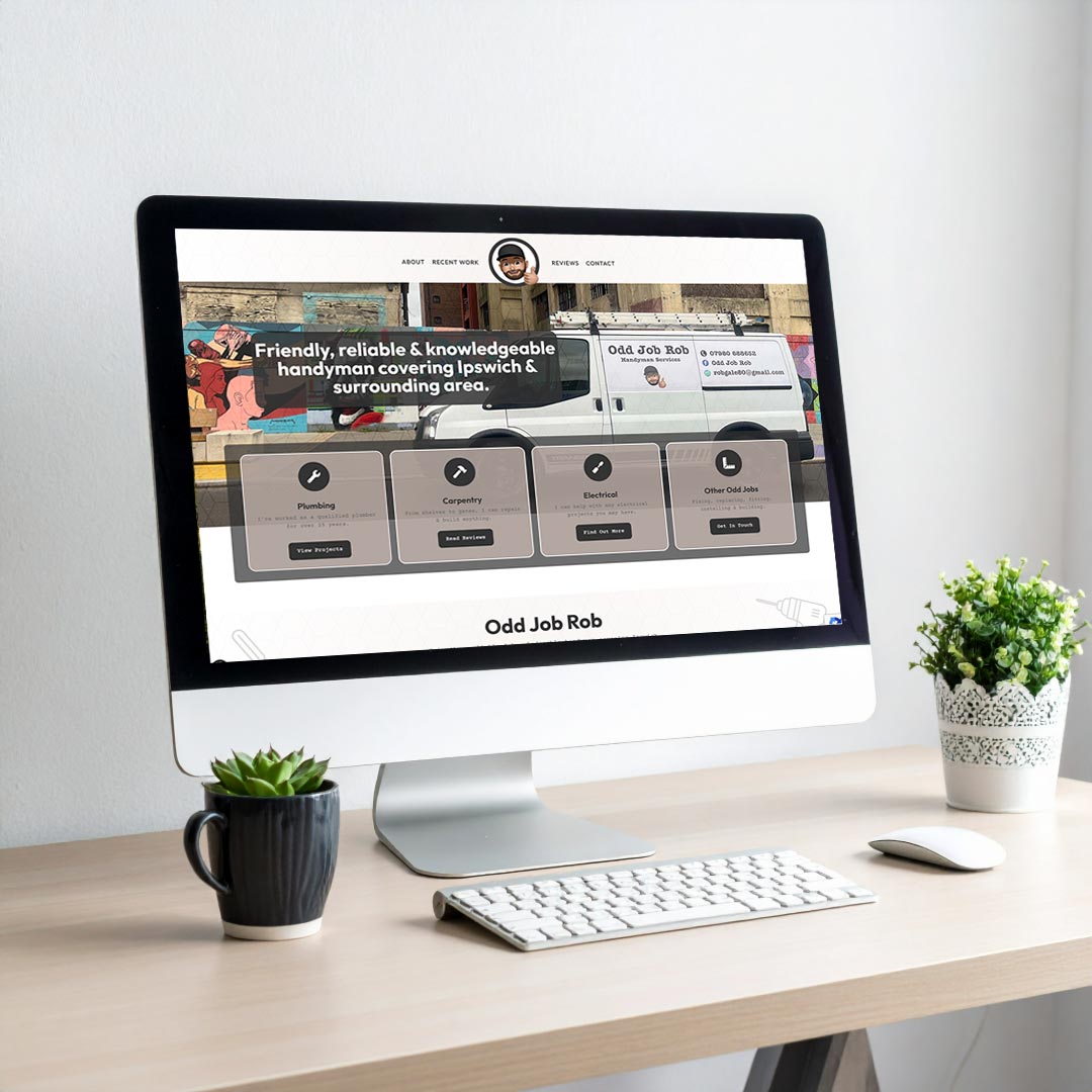 DESKTOP-WEBSITE-OJR Odd Job Rob Handyman, Suffolk Website