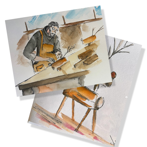 GR-ILLUSTRATIONS Annie Richardson - Grandpas Reindeer