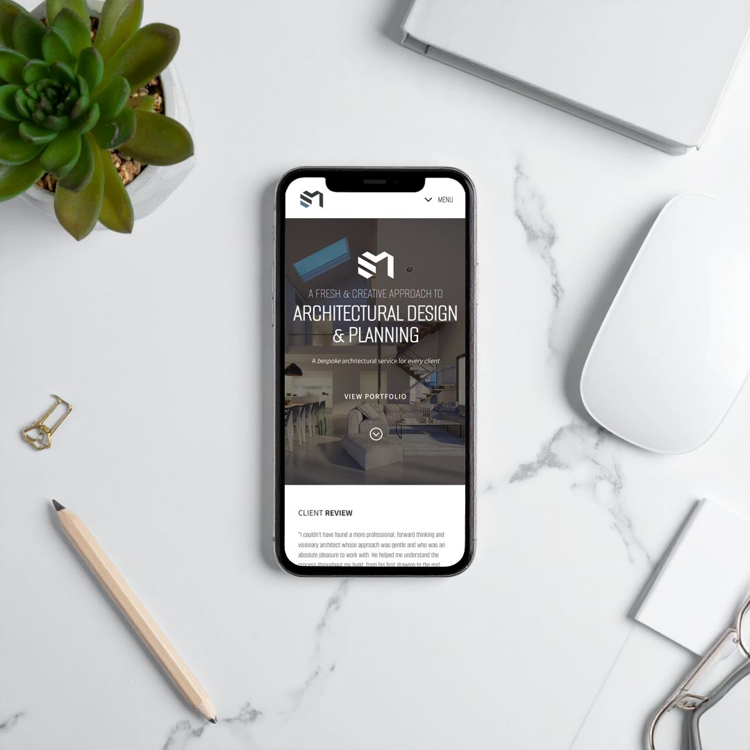 IPHONE-WEBSITE-SMA Scott Mortimer Architecture, Suffolk Website