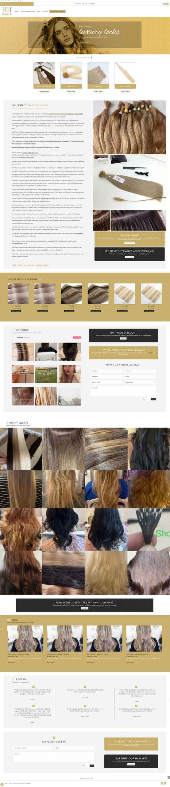 Harriet's Hair Website Revamp