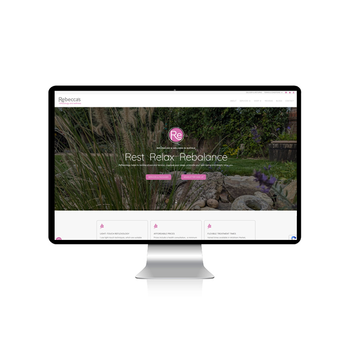 Rebecca's Reflexology, Woodbridge, Suffolk, Website