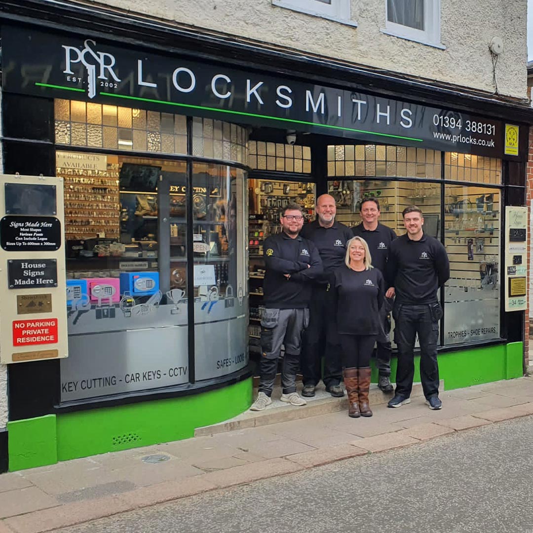 BRANDED-SHOPFRONT+WORKWEAR-PRL P&R Locksmiths, Woodbridge, Suffolk