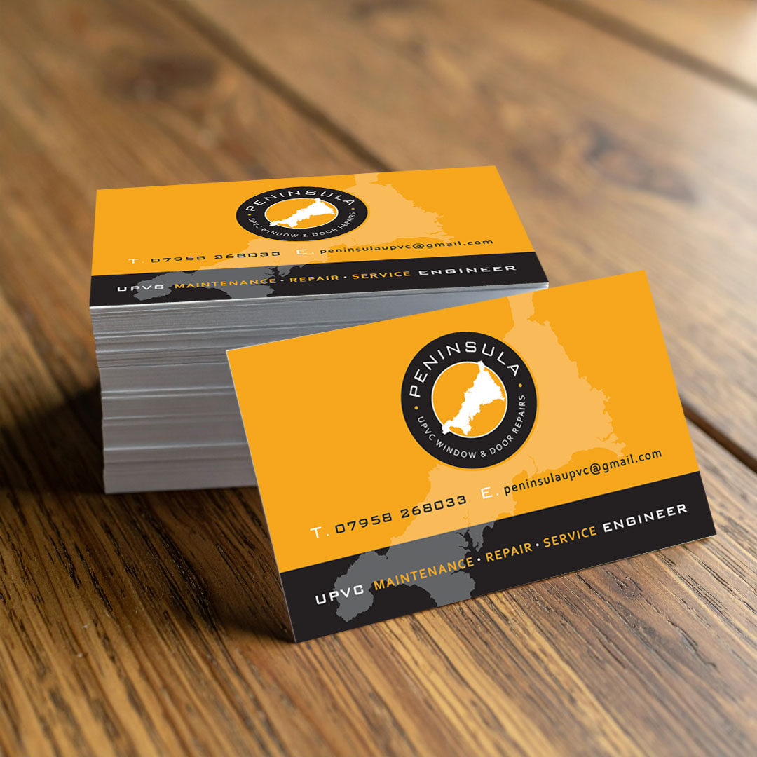 Peninsula UPVC Window and Door Repairs, Cornwall, Business Cards