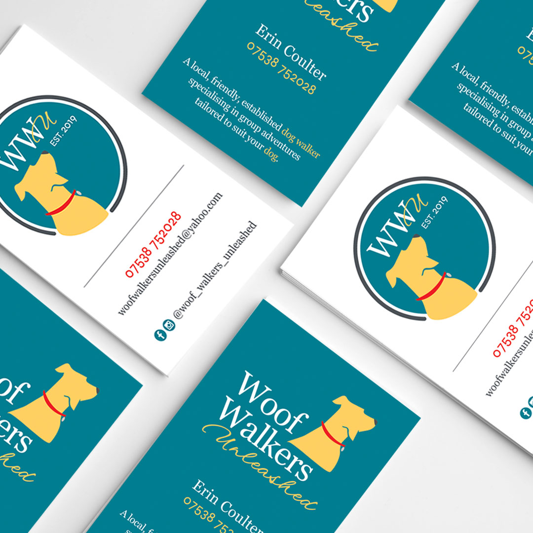 Woof Walkers Unleashed Business Card