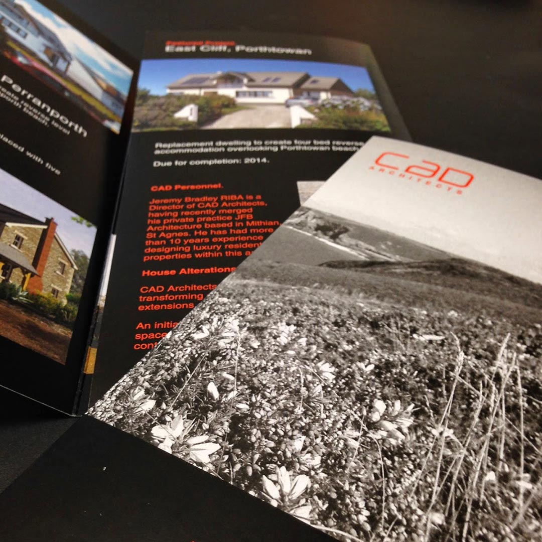 PRINTDESIGN2-CAD CAD Architects Ltd, Truro, Cornwall Leaflet Design