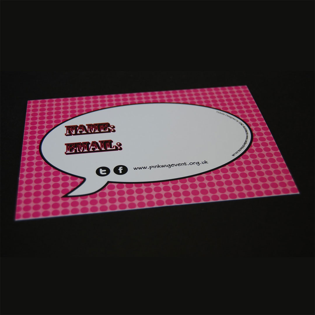 PRINTWORK-PW Pink Wig Events, Falmouth Week Print Design