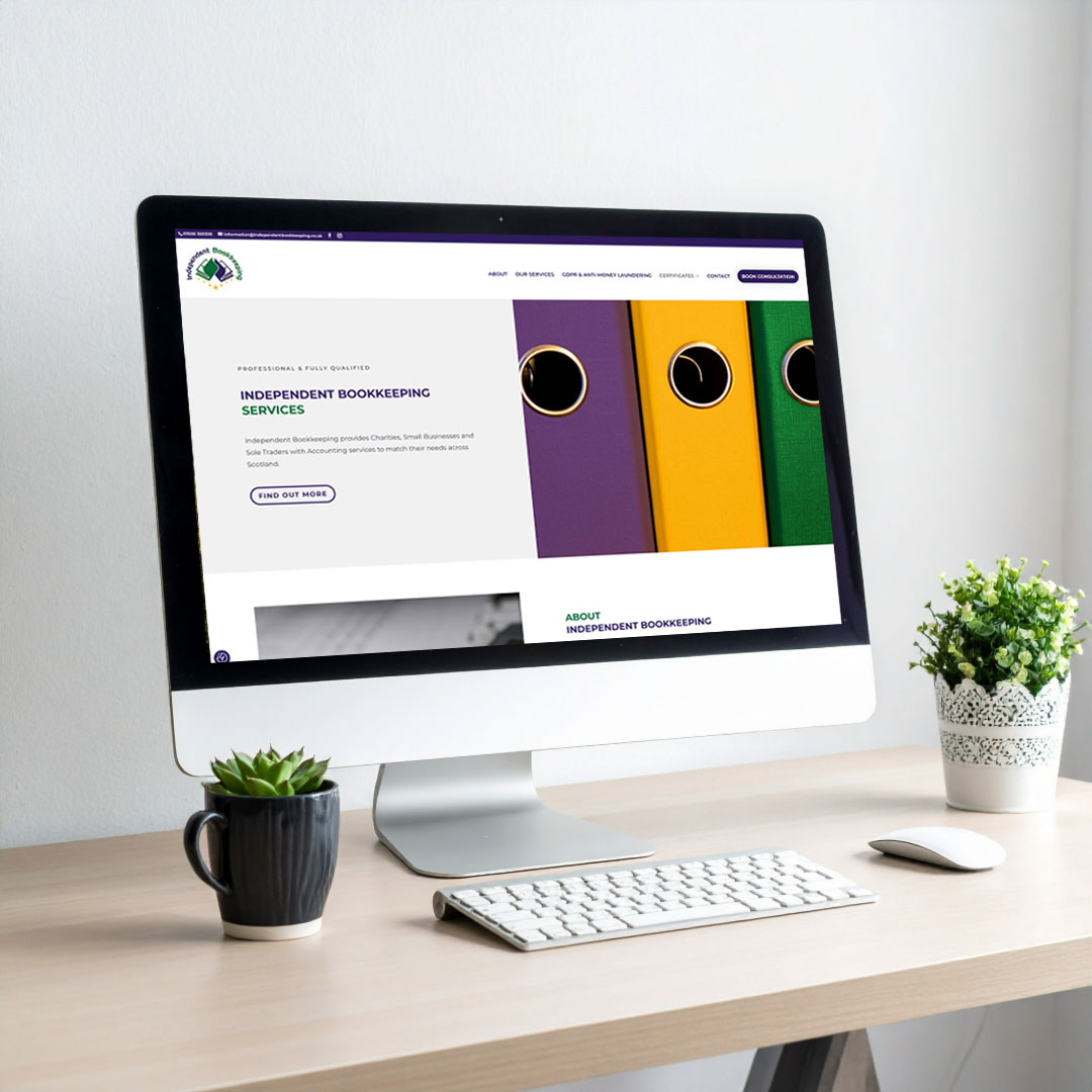 DESKTOP-WEBSITE-IBK Independent Bookkeeping, Fife, Scotland Website