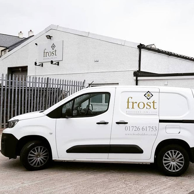 VAN-LIVERY-FB Frost Builders, Cornwall Van Livery
