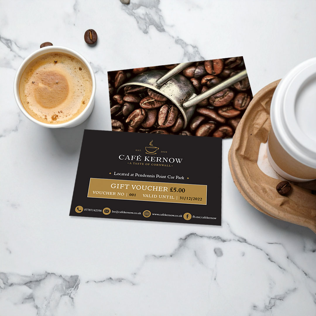 VOUCHERDESIGN-CKL Café Kernow, Falmouth, Cornwall Print Design